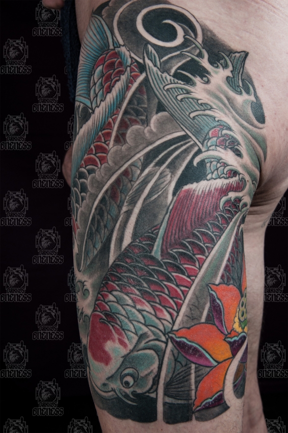 Japanese half back piece, Tattoo by Darko Groenhagen