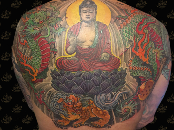 Japanese half back piece, Tattoo by Darko Groenhagen